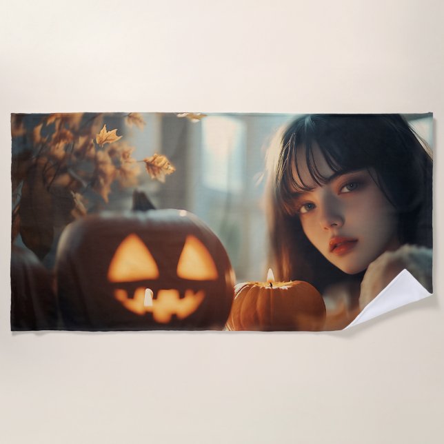 Toalha de Halloween e impressão (Frente)