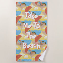 Toalha de Ilustração Leve-me à Praia