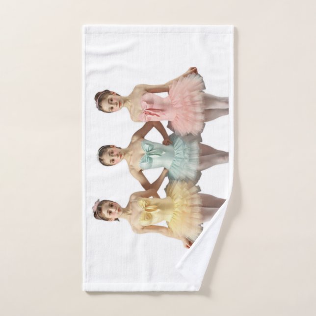 Toalha De Mão 3 bailarinas en tonos suaves Toalla (Toalha de mão)
