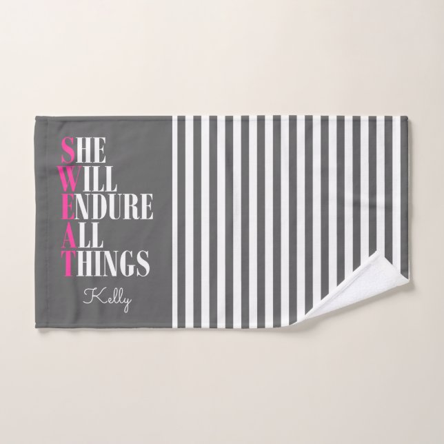 Toalha De Mão A Cinza Rosa Trendy Encontra Todas As Coisas Como  (Toalha de mão)