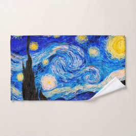 Toalha De Mão A Noite Estrelada de Vincent Van Gogh