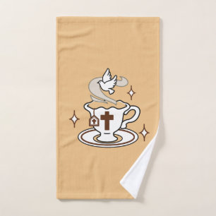 Toalha De Mão A vida é doce com Jesus - Taça Cristã Faith Tea