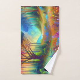 Toalha De Mão Abstrakte Waldlandschafts Grafik