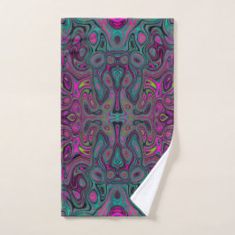 Toalha De Mão Abstrato Magenta e azul-lacrimogênio