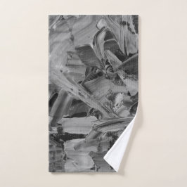 Toalha De Mão Abstrato preto