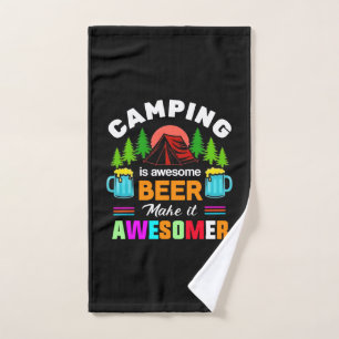 Toalha De Mão Acampamento é Cerveja Incrível Torne-a Mais Incrív