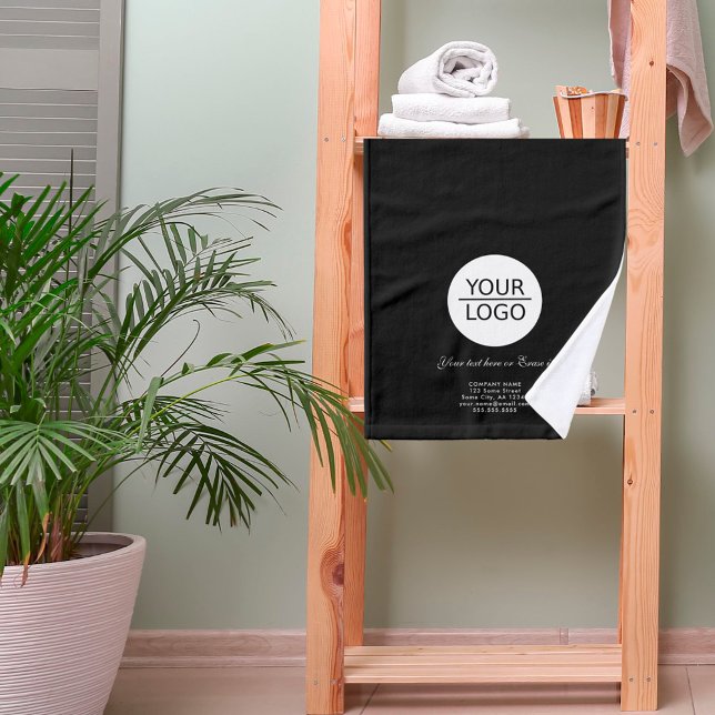 Toalha De Mão Adicione seu logotipo Texto personalizado Promoção (Criador carregado)