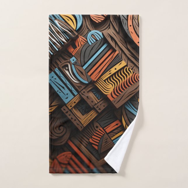 Toalha De Mão Africain Mosaïque : Tissage de Couleurs  (Toalha de mão)