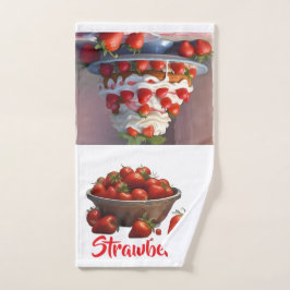 Toalha De Mão AI Strawberries Hand/Kitchen Towel