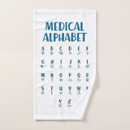 Toalha De Mão Alfabeto Médico