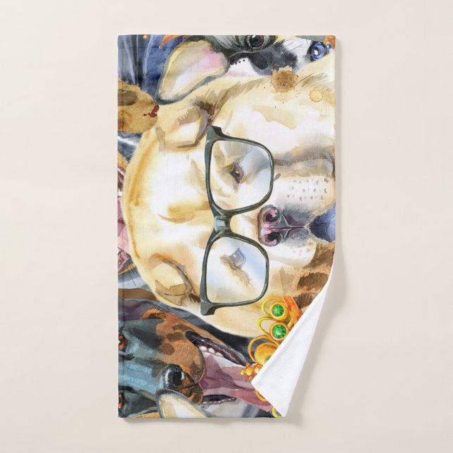 Toalha De Mão Amantes de os animais Pets de Padrões (Toalha de mão)