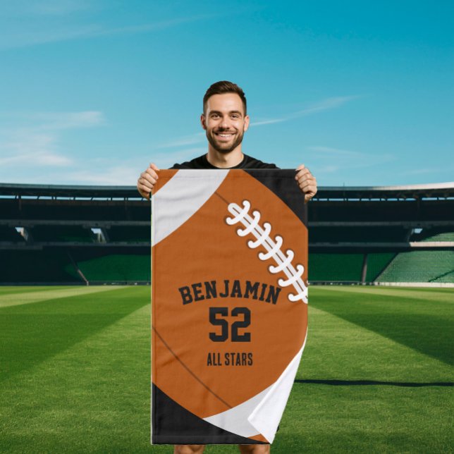 Toalha De Mão American Football sports towel, coach bath towel (Criador carregado)