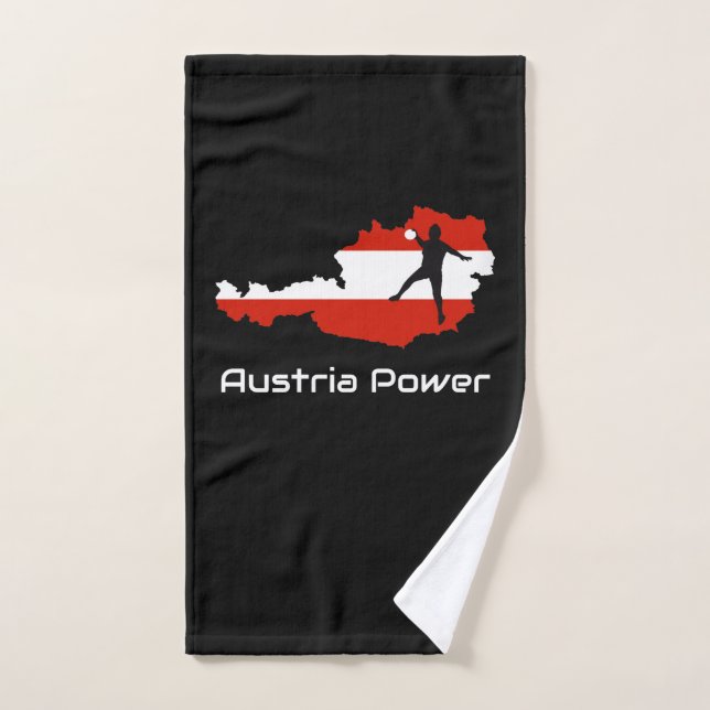 Toalha De Mão Andebol - Áustria Camiseta Poder Áustria (Toalha de mão)