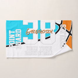 Toalha De Mão ANY team colors basketball athlete name