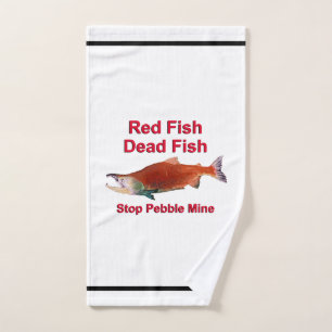 Toalha De Mão Após o Salmão - Parar o Pebble Mine