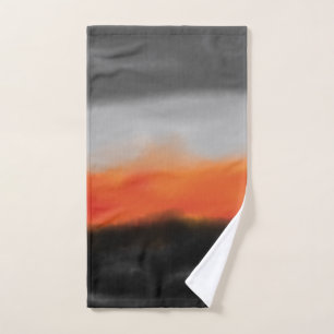 Toalha De Mão Aquarela de incêndio e fumaça
