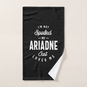 Toalha De Mão Ariadne Personalizado Nome Aniversário Presente