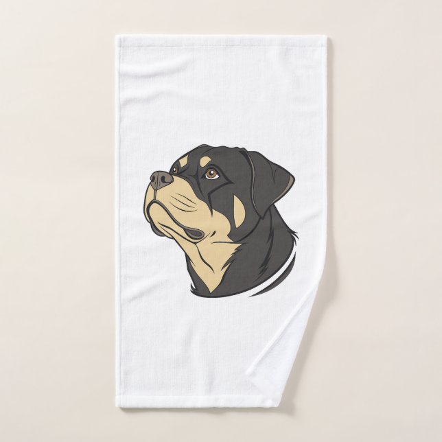 Toalha De Mão Arte de Cão Rottweiler (Toalha de mão)