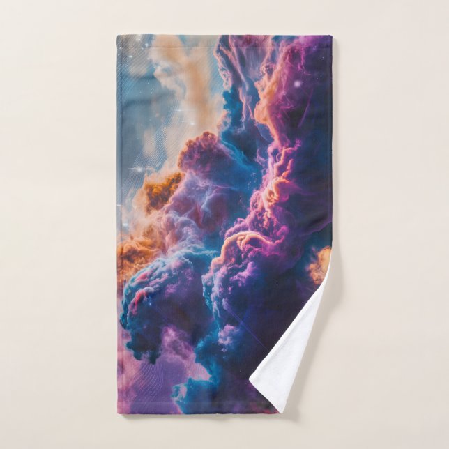 Toalha De Mão Arte de Nebulosa Espacial Abstrata - Cósmico Color (Toalha de mão)
