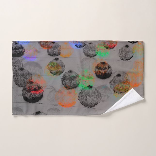 Toalha De Mão Arte digital com pinceladas redondas. (Toalha de mão)