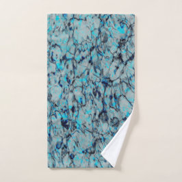 Toalha De Mão Arte digital legal e moderna da aquarela azul