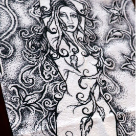 Toalha De Mão Arte Pagan, Deusa de Tinta