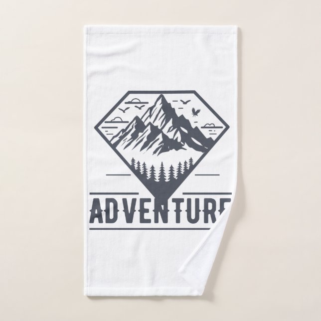 Toalha De Mão Aventura para Montanhas Geométricas Modernas (Toalha de mão)