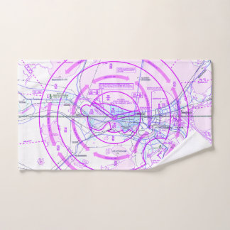 Toalha De Mão Aviation chart