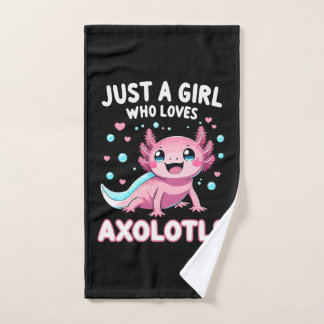 Toalha De Mão Axolotl Kawaii Apenas Uma Garota Que Ama Axolotls