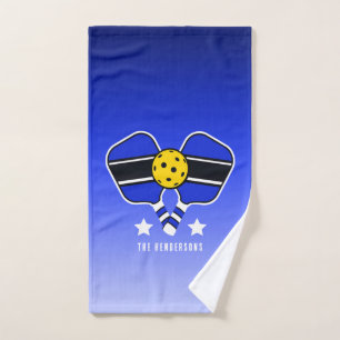 Toalha De Mão Azul em azul desvanecido Nome personalizável