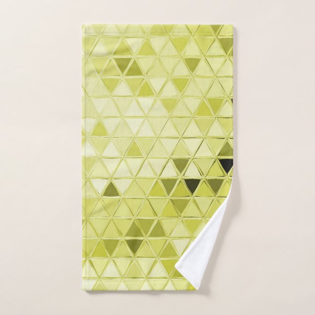 Toalha De Mão Azulejo Mosaico Chartreuse Green (Toalha de mão)