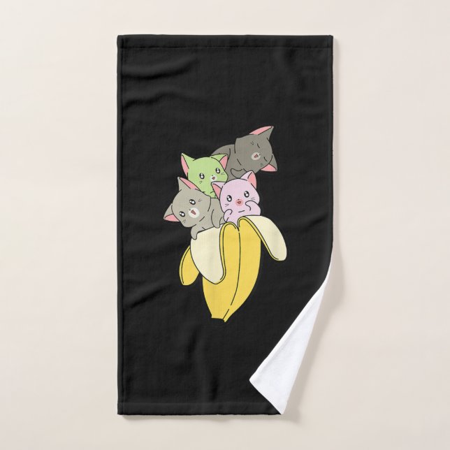 Toalha De Mão Banana Funny Cat | Presente de Kitten Cute (Toalha de mão)