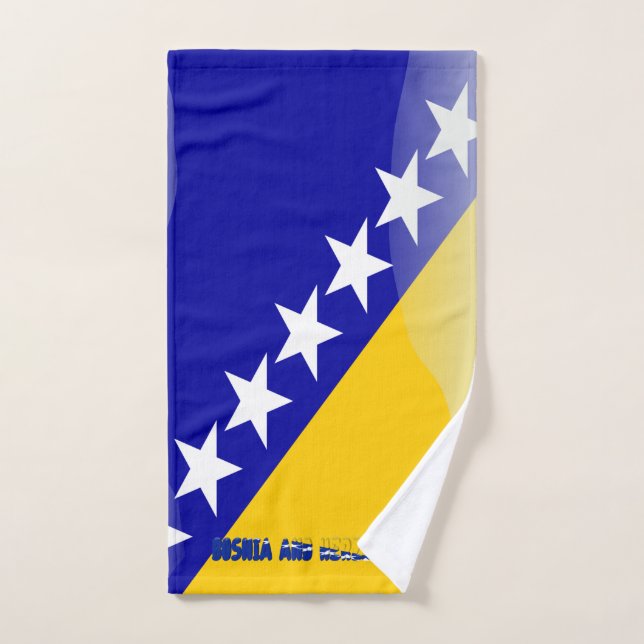 Toalha De Mão Bandeira bosniana (Toalha de mão)