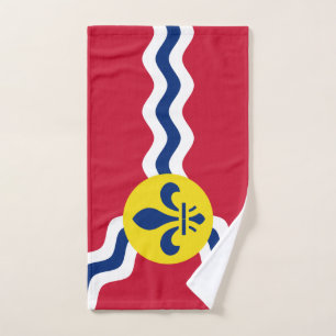 Toalha De Mão Bandeira da Rua Louis, Missouri