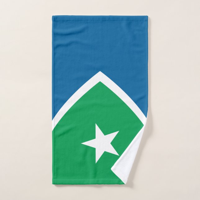 Toalha De Mão Bandeira de Cedar Rapids, Iowa (Toalha de mão)