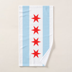 Toalha De Mão Bandeira de Chicago, Illinois