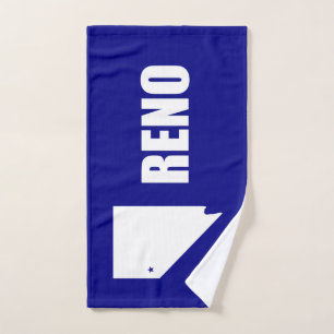 Toalha De Mão Bandeira de Reno, Nevada Hand Towel