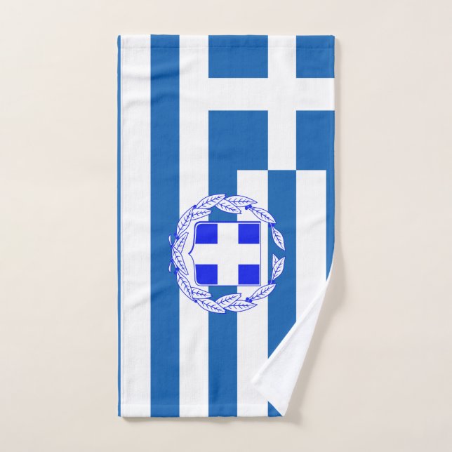 Toalha De Mão Bandeira grega (Toalha de mão)