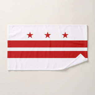 Toalha De Mão Bandeira patriótica do estado do Washington DC