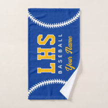 Baseball Stitches Custom Sport Towel Team Initials