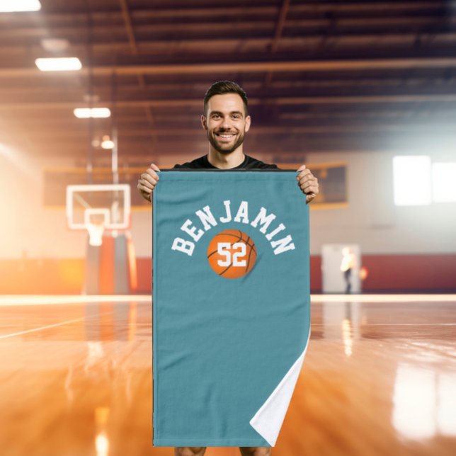 Toalha De Mão Basketball sports towel, coach bath towel (Criador carregado)