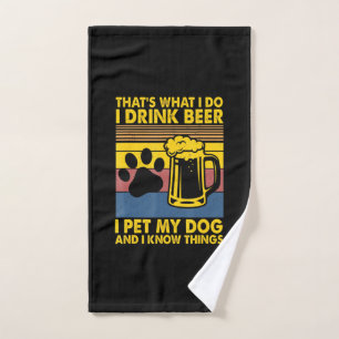 Toalha De Mão Beer Beer Beber Cerveja Eu Coloquei Meu Cachorro A