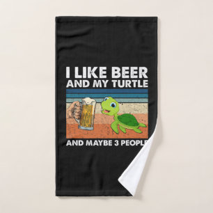 Toalha De Mão Beer Beer Beer Eu Gosto De Cerveja E Minha Tartaru