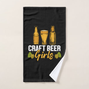 Toalha De Mão Beer Drinker Artesanato Beer Girls Aniversário