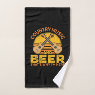Toalha De Mão Beer Drinker Country Music E Beer Birthday