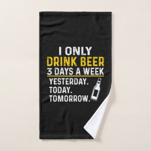 Toalha De Mão Beer Drinker Eu Só Bebo Cerveja Aniversário