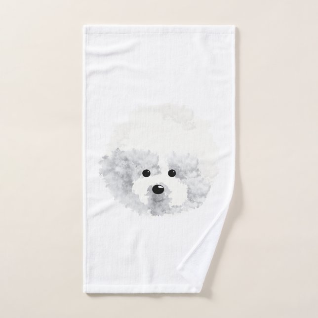 Toalha De Mão Bichon Frise dog (Toalha de mão)