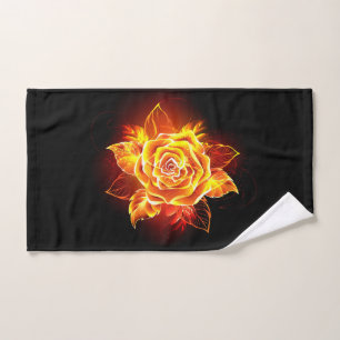 Toalha De Mão Blooming Fire Rosa
