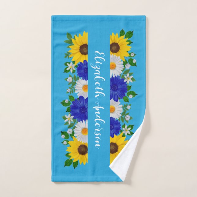 Toalha De Mão Blue Sky Floral (Toalha de mão)