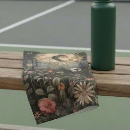 Toalha De Mão Boho Celestial Sun Moon Wildflower Garden Sports